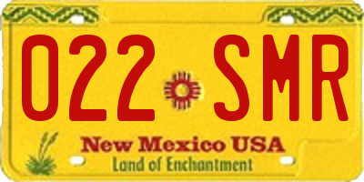 NM license plate 022SMR