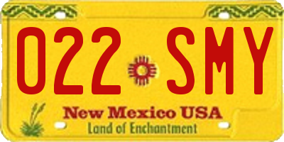 NM license plate 022SMY