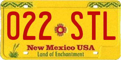 NM license plate 022STL
