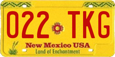 NM license plate 022TKG