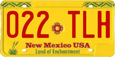 NM license plate 022TLH