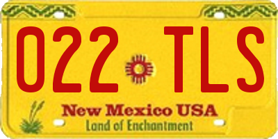 NM license plate 022TLS
