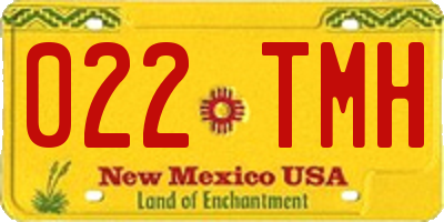 NM license plate 022TMH