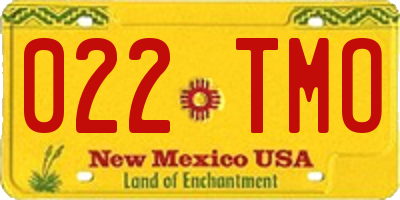 NM license plate 022TMO