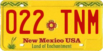 NM license plate 022TNM