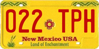NM license plate 022TPH