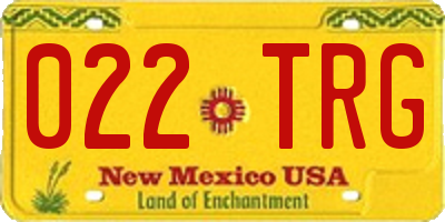 NM license plate 022TRG