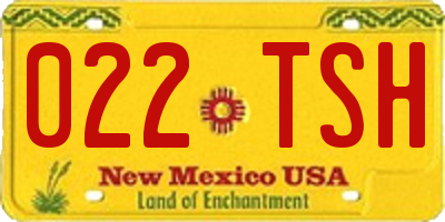 NM license plate 022TSH