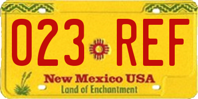 NM license plate 023REF