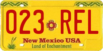 NM license plate 023REL