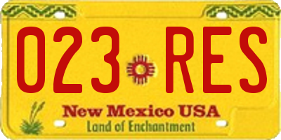 NM license plate 023RES