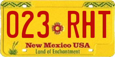 NM license plate 023RHT