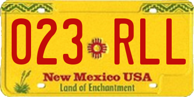 NM license plate 023RLL