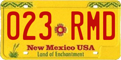 NM license plate 023RMD