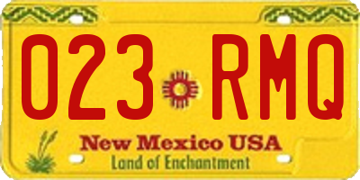 NM license plate 023RMQ