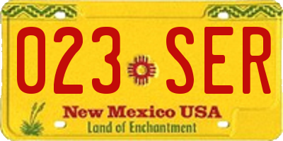 NM license plate 023SER