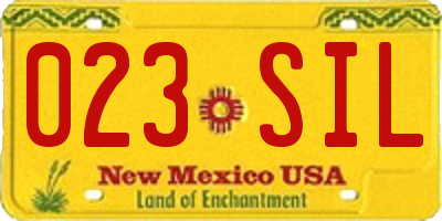 NM license plate 023SIL