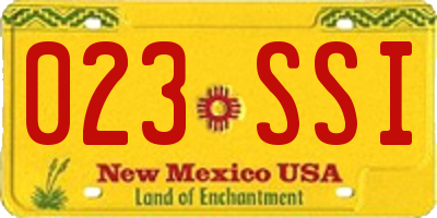 NM license plate 023SSI