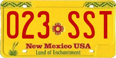 NM license plate 023SST