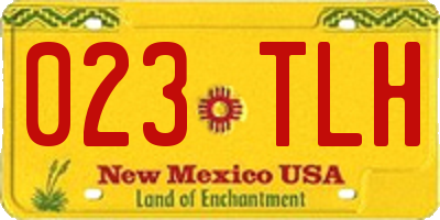 NM license plate 023TLH