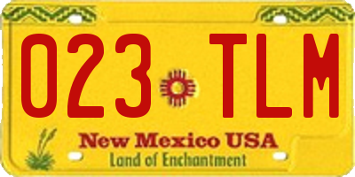 NM license plate 023TLM