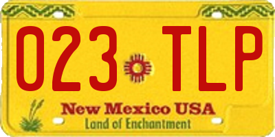 NM license plate 023TLP