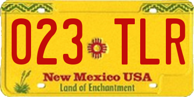 NM license plate 023TLR