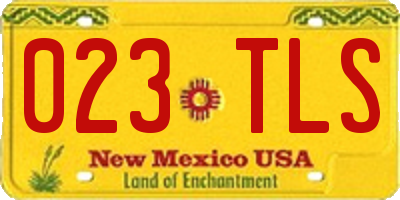 NM license plate 023TLS