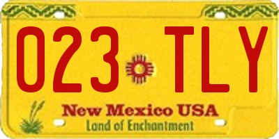 NM license plate 023TLY