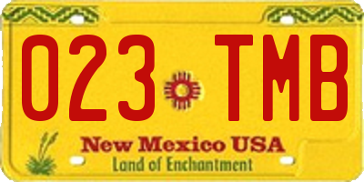 NM license plate 023TMB