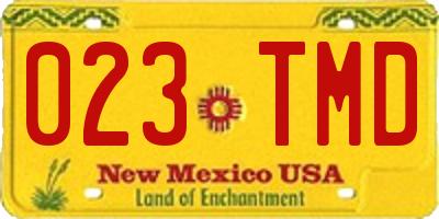 NM license plate 023TMD