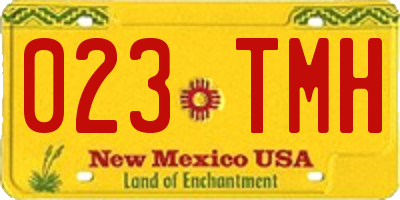 NM license plate 023TMH