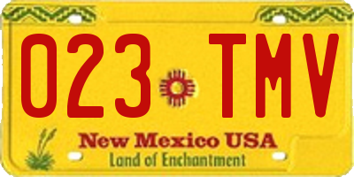 NM license plate 023TMV