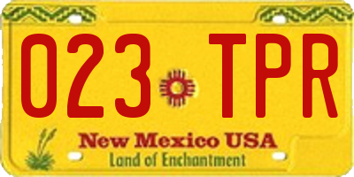 NM license plate 023TPR
