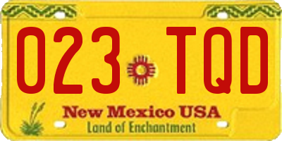 NM license plate 023TQD