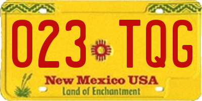 NM license plate 023TQG