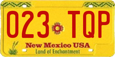 NM license plate 023TQP