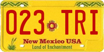 NM license plate 023TRI