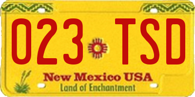 NM license plate 023TSD