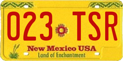NM license plate 023TSR