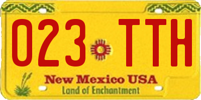 NM license plate 023TTH