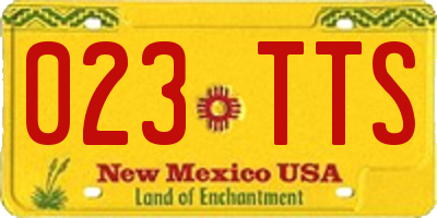 NM license plate 023TTS