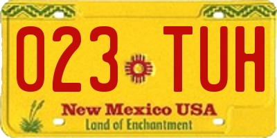 NM license plate 023TUH