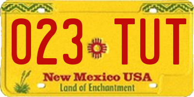 NM license plate 023TUT