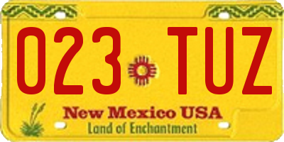 NM license plate 023TUZ
