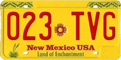 NM license plate 023TVG