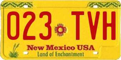 NM license plate 023TVH
