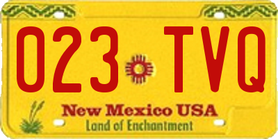 NM license plate 023TVQ