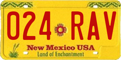 NM license plate 024RAV