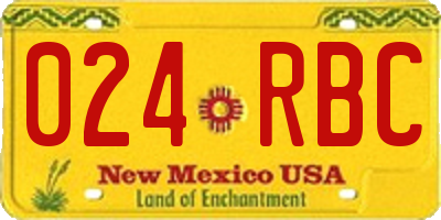 NM license plate 024RBC